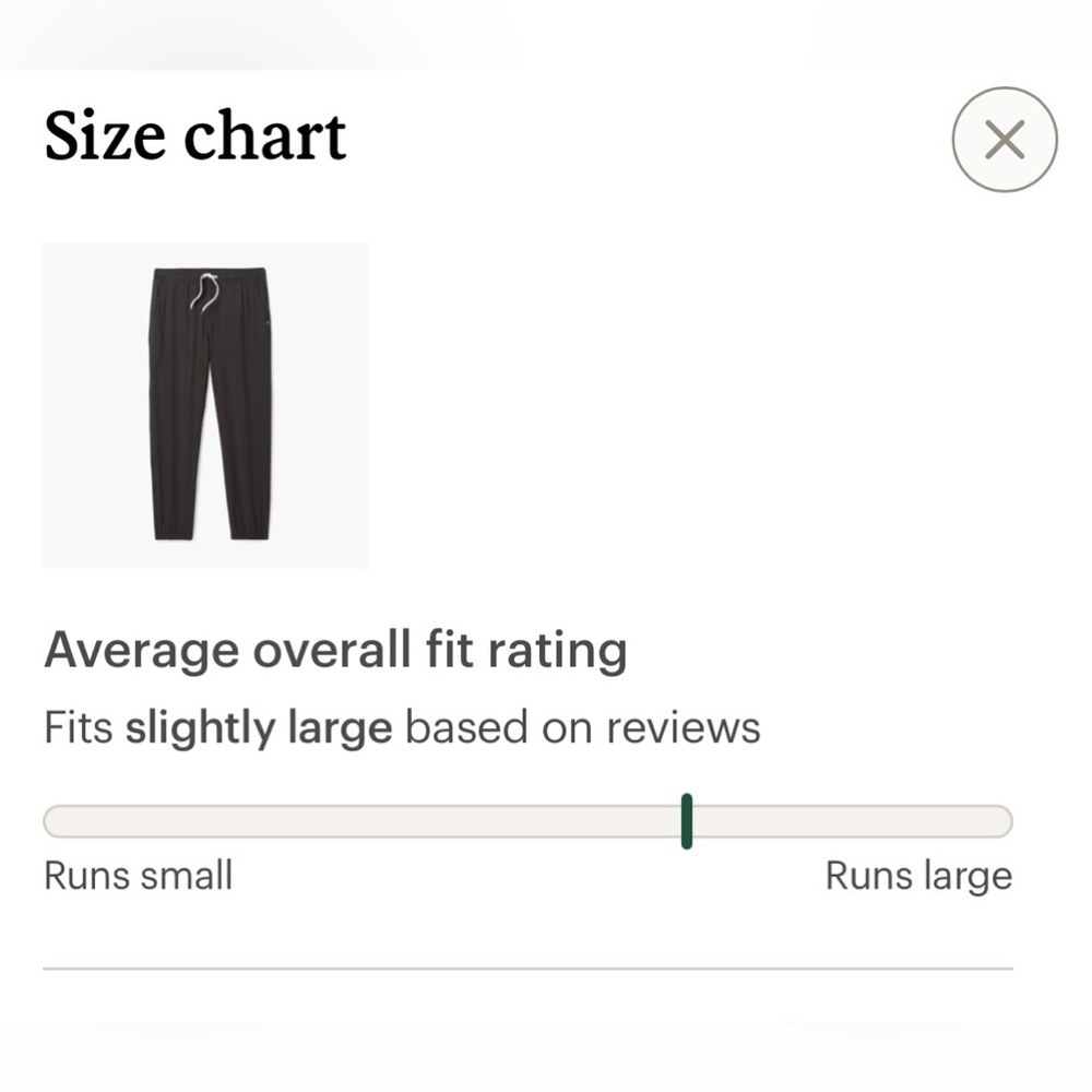 Vuori Kore Jogger 28" Men's XL Black Athletic Running Pants - Built in Boxer - Picture 4 of 16